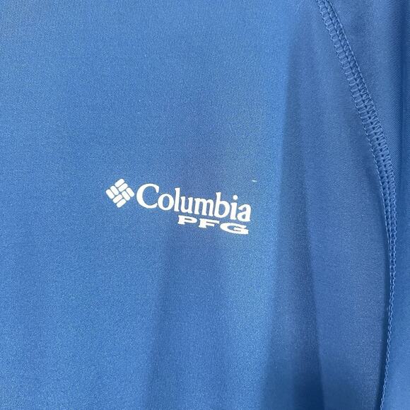 Lot Of 2 Columbia PFG Mens Large T-shirt long sleeves Blue Omni Shade - Picture 9 of 13